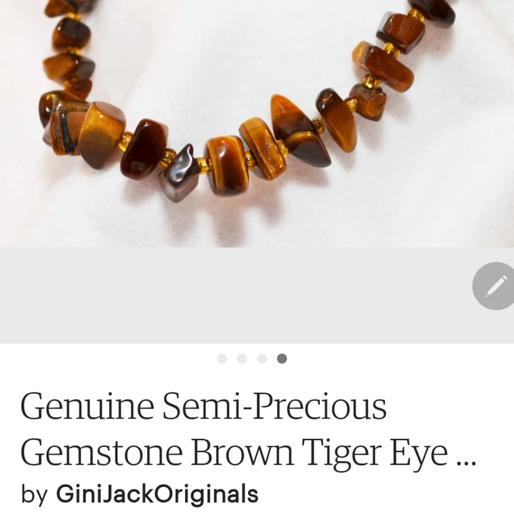 Beautiful Handmade Tiger Eye Beaded Bracelet - Picture 5 of 6